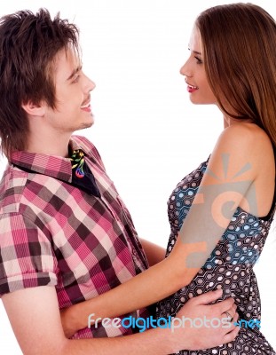 Young Romantic Couple Stock Photo