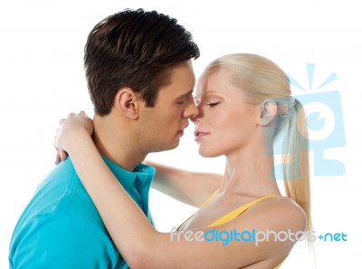 Young Romantic Couple Stock Photo