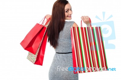 Young Shopaholic Female Stock Photo