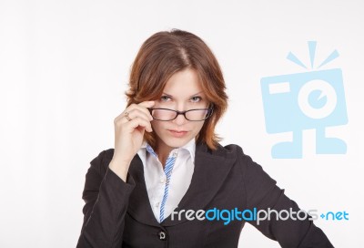 Young Smiling Businesswoman Stock Photo