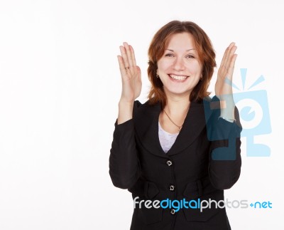 Young Smiling Businesswoman Stock Photo