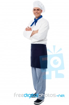 Young Smiling Confident Male Chef Stock Photo