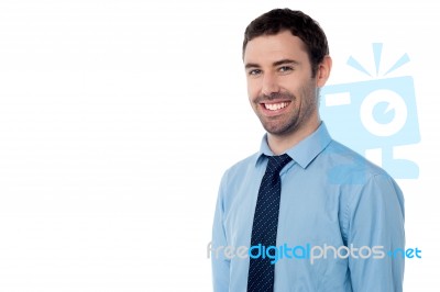 Young Smiling Cool Businessman Stock Photo