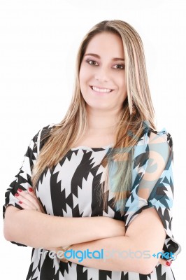 Young Smiling Happy Woman Stock Photo