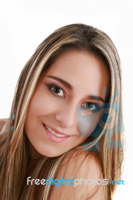 Young Smiling Woman Stock Photo