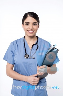 Young Surgeon Posing To Camera Stock Photo