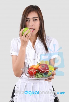 Young Waitress Stock Photo