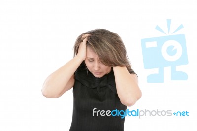 Young Woman Depressed Stock Photo