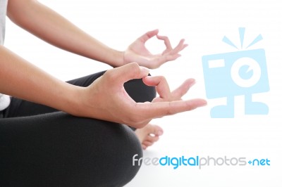 Young Woman Exercise Yoga Pose Stock Photo