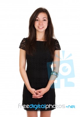 Young Woman In Dress Stock Photo