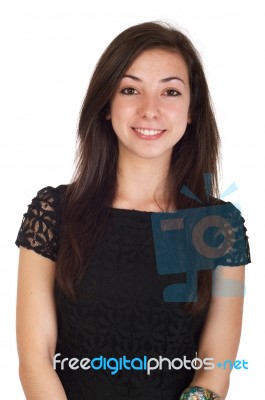 Young Woman In Dress Stock Photo