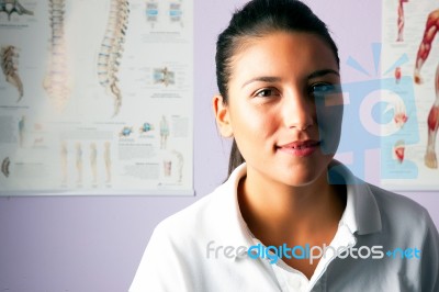 Young Woman Portrait Physiotherapist Stock Photo