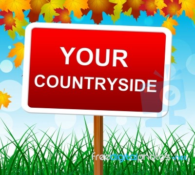 Your Countryside Indicates Landscape Owned And Meadows Stock Image