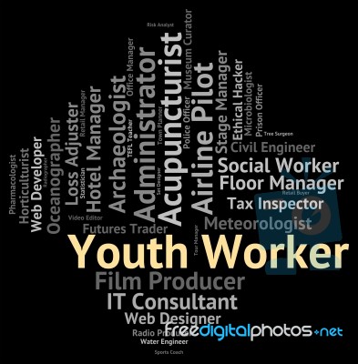 Youth Worker Shows Young Adult And Craftsman Stock Image