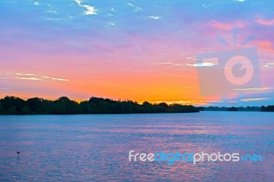 Zambezi River In Zambia Stock Photo