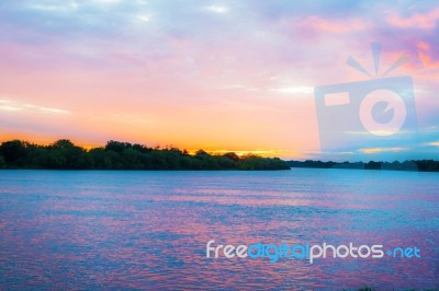 Zambezi River In Zambia Stock Photo