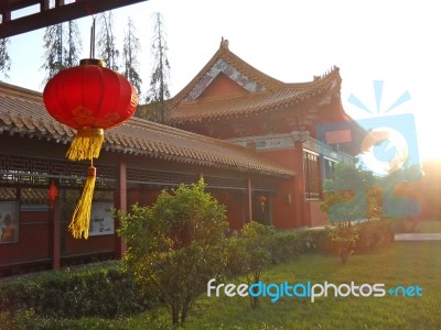 Zhong Hua Chinese Buddhist Monastery In Lumbini, Nepal Stock Photo