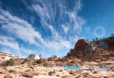 Zion Cloudscape Stock Photo