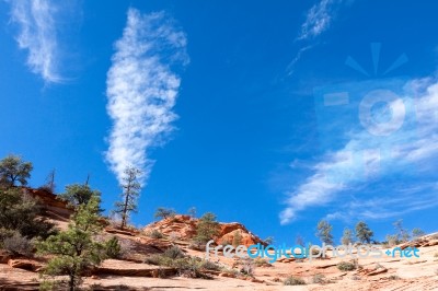 Zion Cloudscape Stock Photo