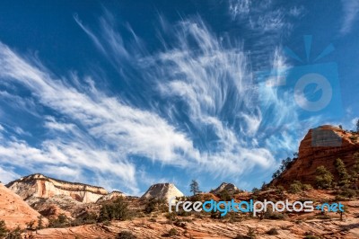 Zion Cloudscape Stock Photo