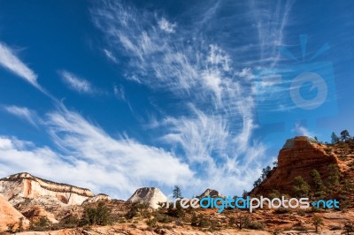 Zion Cloudscape Stock Photo