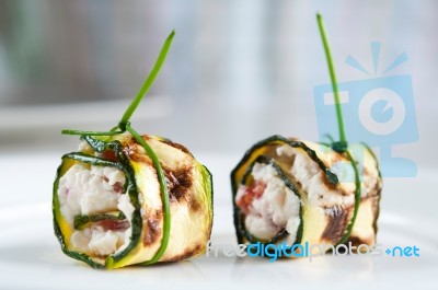 Zucchini Appetizer Stock Photo