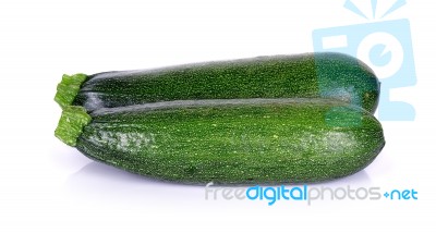 Zucchini Courgette Isolated On The White Background Stock Photo