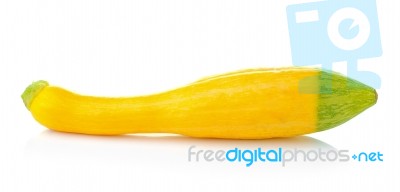 Zucchini Isolated On A White Background Stock Photo