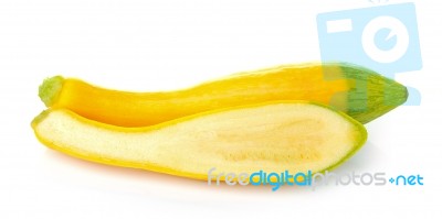 Zucchini Isolated On A White Background Stock Photo