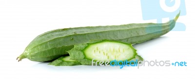 Zucchini Isolated On The White Background Stock Photo