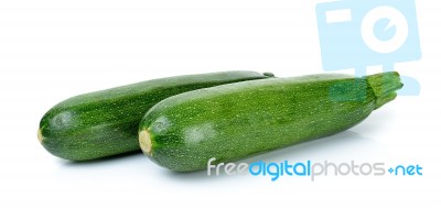 Zuchini Isolated On The White Background Stock Photo