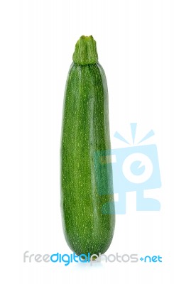 Zuchini Isolated On The White Background Stock Photo