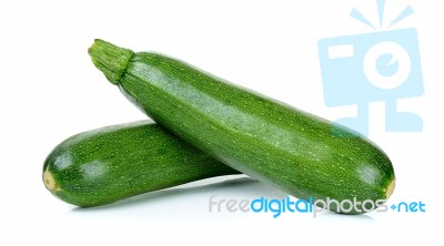 Zuchini Isolated On The White Background Stock Photo