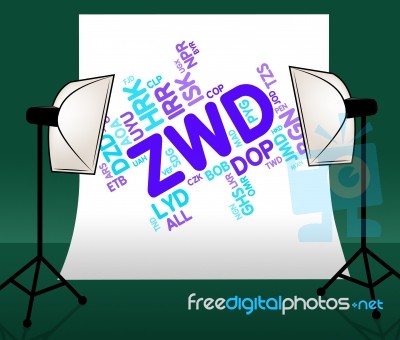 Zwd Currency Represents Forex Trading And Broker Stock Image