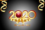 2020 Happy New Year Celebration Greetings Stock Photo