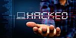 2d Illustration Hacked Data Online Code Background Stock Photo