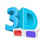 3d Glasses Cinema Stock Photo