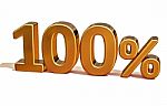 3d Gold 100 Hundred Percent Discount Sign Stock Photo