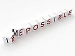 3d Image Changing The Word Impossible To Be Possible Stock Image Stock Photo