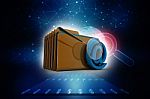 3d Rendering Folder Icon Email Stock Photo