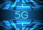 5g Technology Abstract Rectangle Background Stock Photo