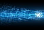 5g Technology Abstract Rectangle Background Stock Photo