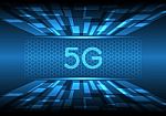 5g Technology Abstract Rectangle Background Stock Photo