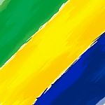 Abstract Background Brazil Green Yellow Blue Stock Photo