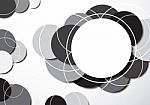 Abstract Blank Geometric Circle With Drop Shadow Background Stock Photo