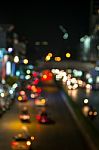 Abstract Blur Traffic And Car Lights Bokeh In Rush Hour Backgrou Stock Photo