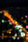 Abstract Bokeh Of City  Traffic Light Stock Photo