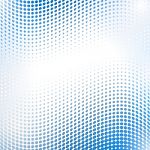 Abstract Halftone Wave In Blue Stock Photo