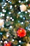 Christmas Tree Lights Stock Photo