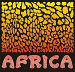 Africa - Abstract Background With Text And Texture Stock Photo